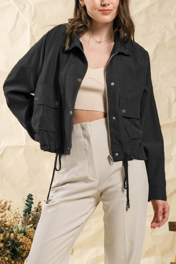 IN check Lapel double-button Two-pocket Midi jacket
