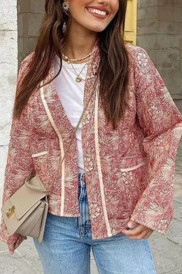 Prwt Loose V-Neck cardigan cotton jacket
