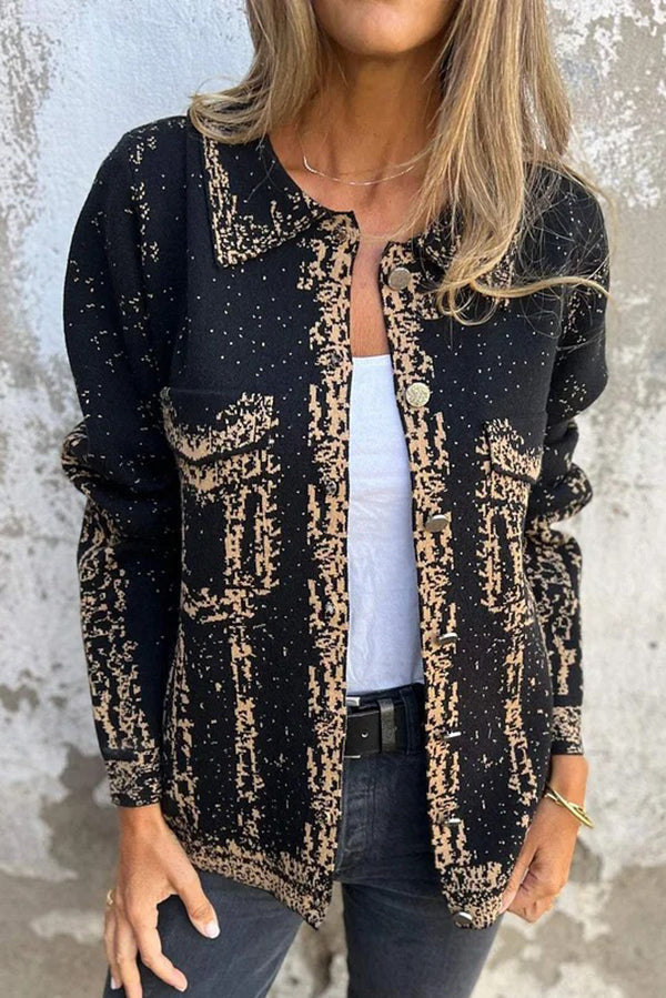Revers Metal Buckle casual Loose jacket