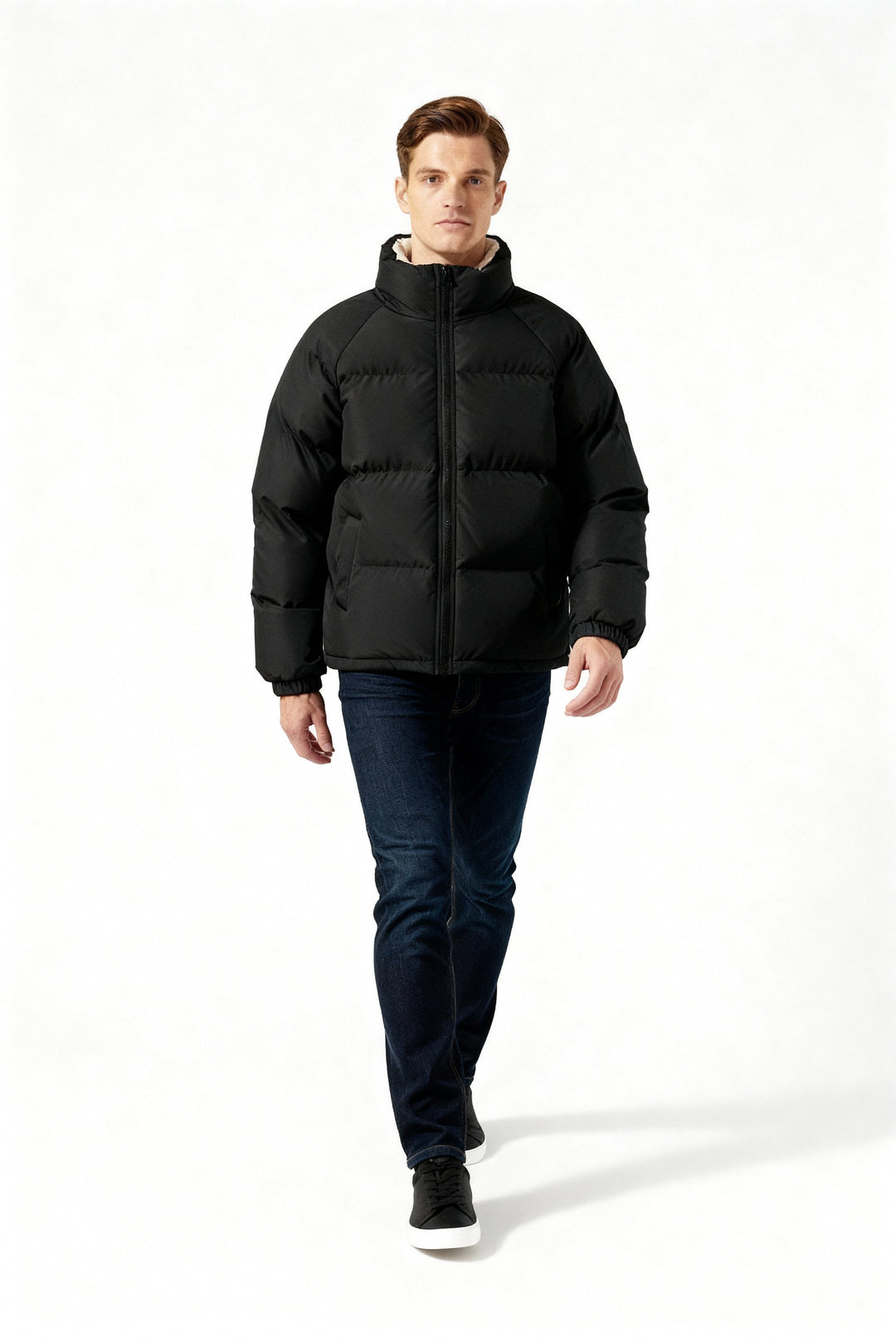 | Fleece-Lined Puffer Jacket