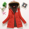Parka women's with faux fur Water-Repellent Padded
