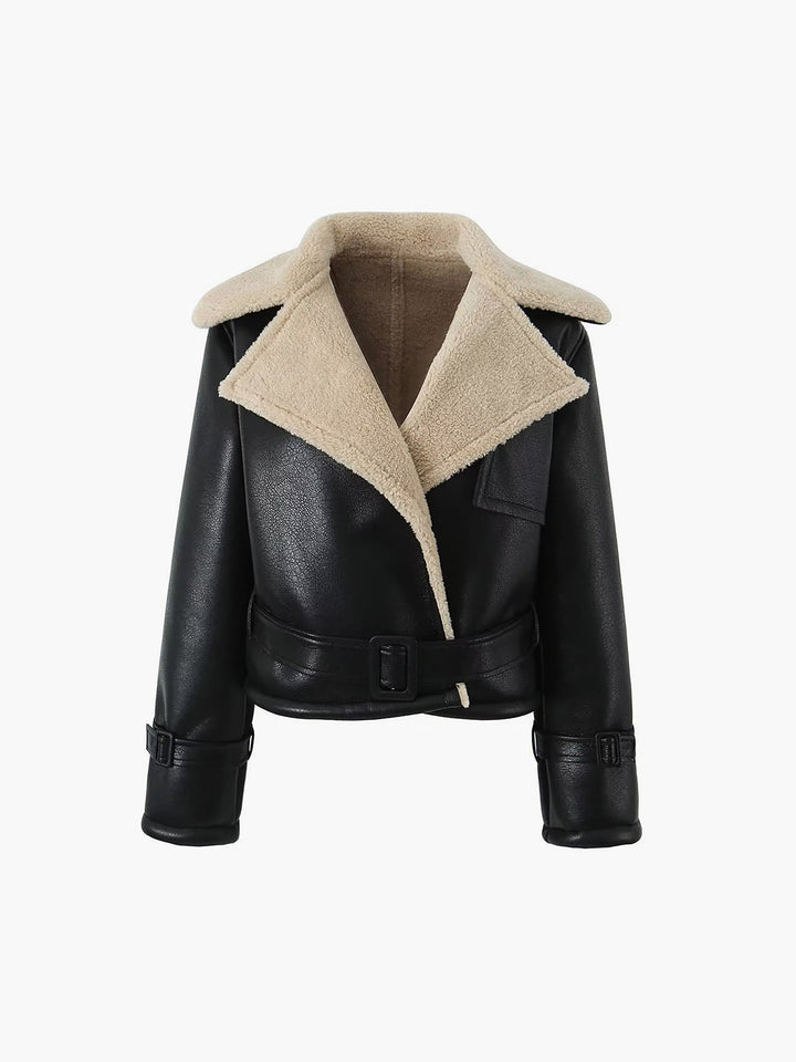 Blessed Sherpa Lined Lambskw Flekka jacket