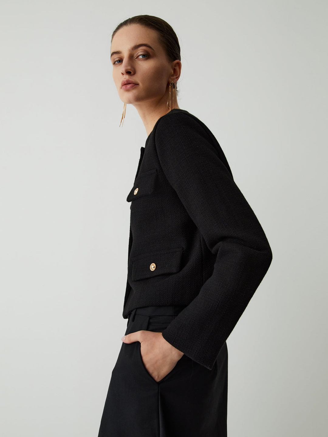 Button Tweed jacket