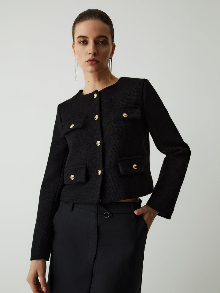 Button Tweed jacket