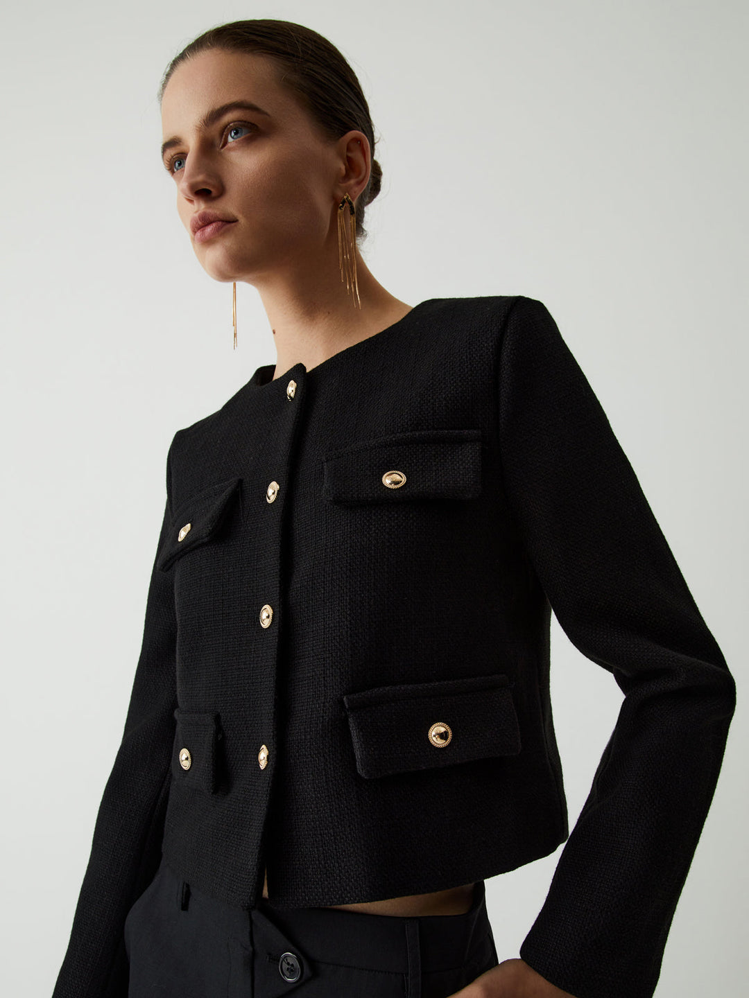 Button Tweed jacket