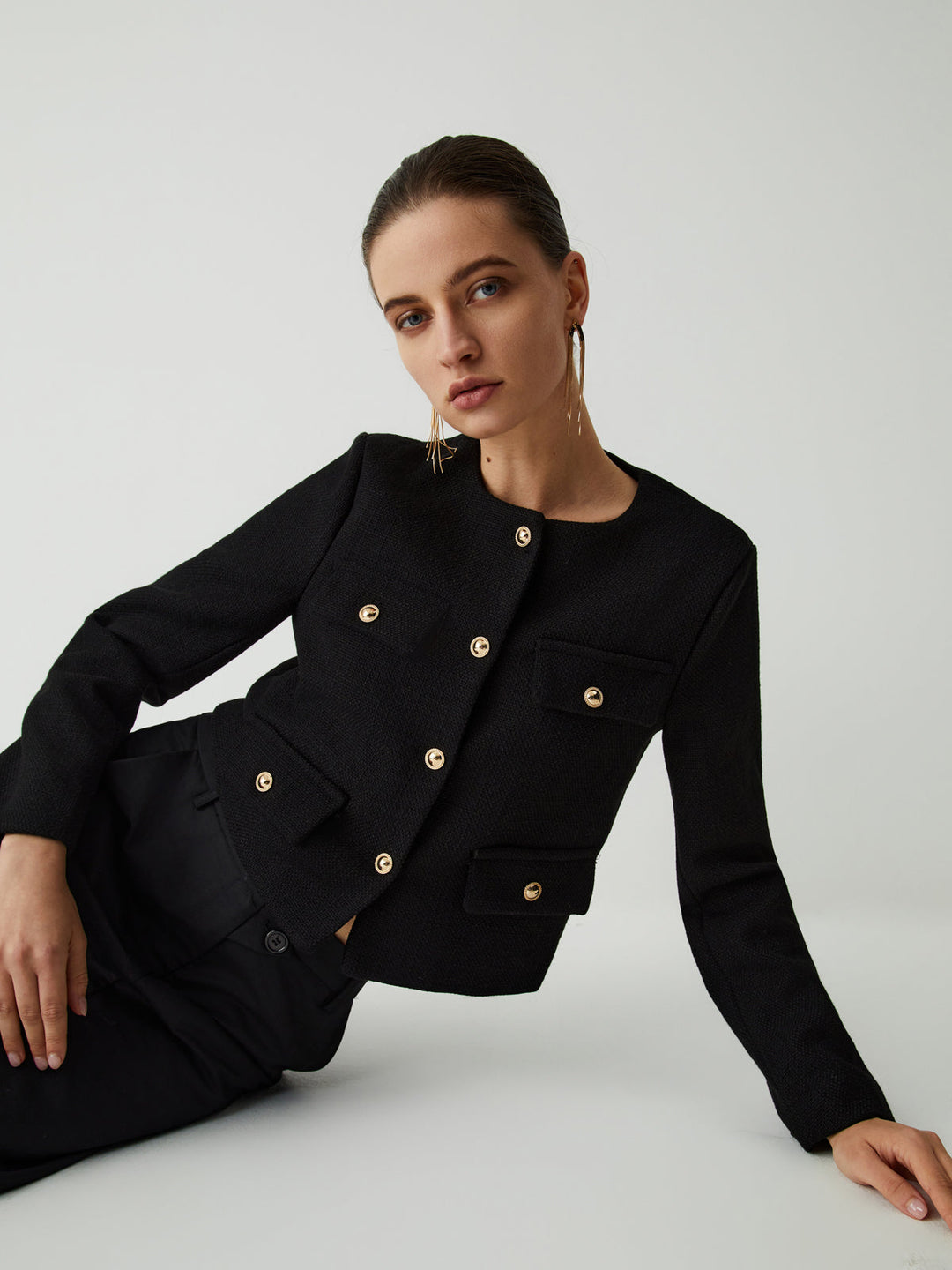 Button Tweed jacket