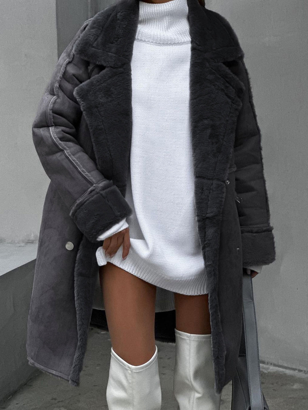 Longer coat with faux Fur