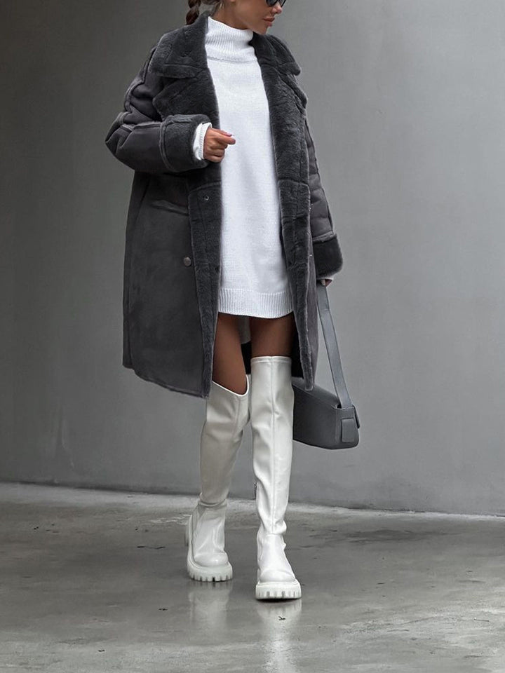 Longer coat with faux Fur