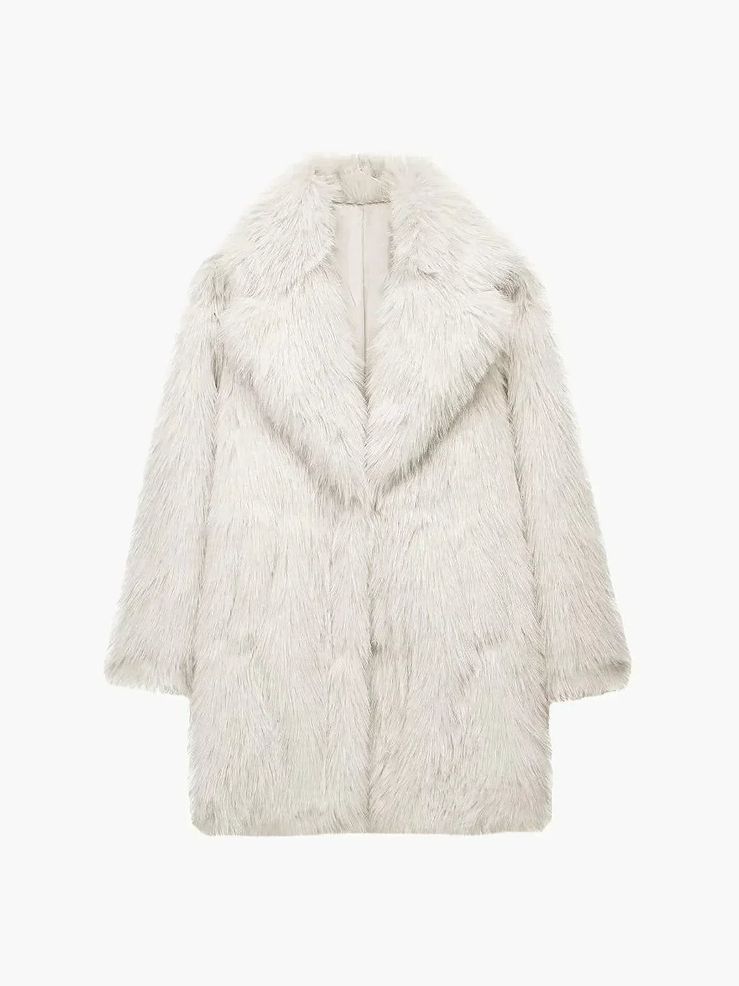 Long Fur coat with faux Fur