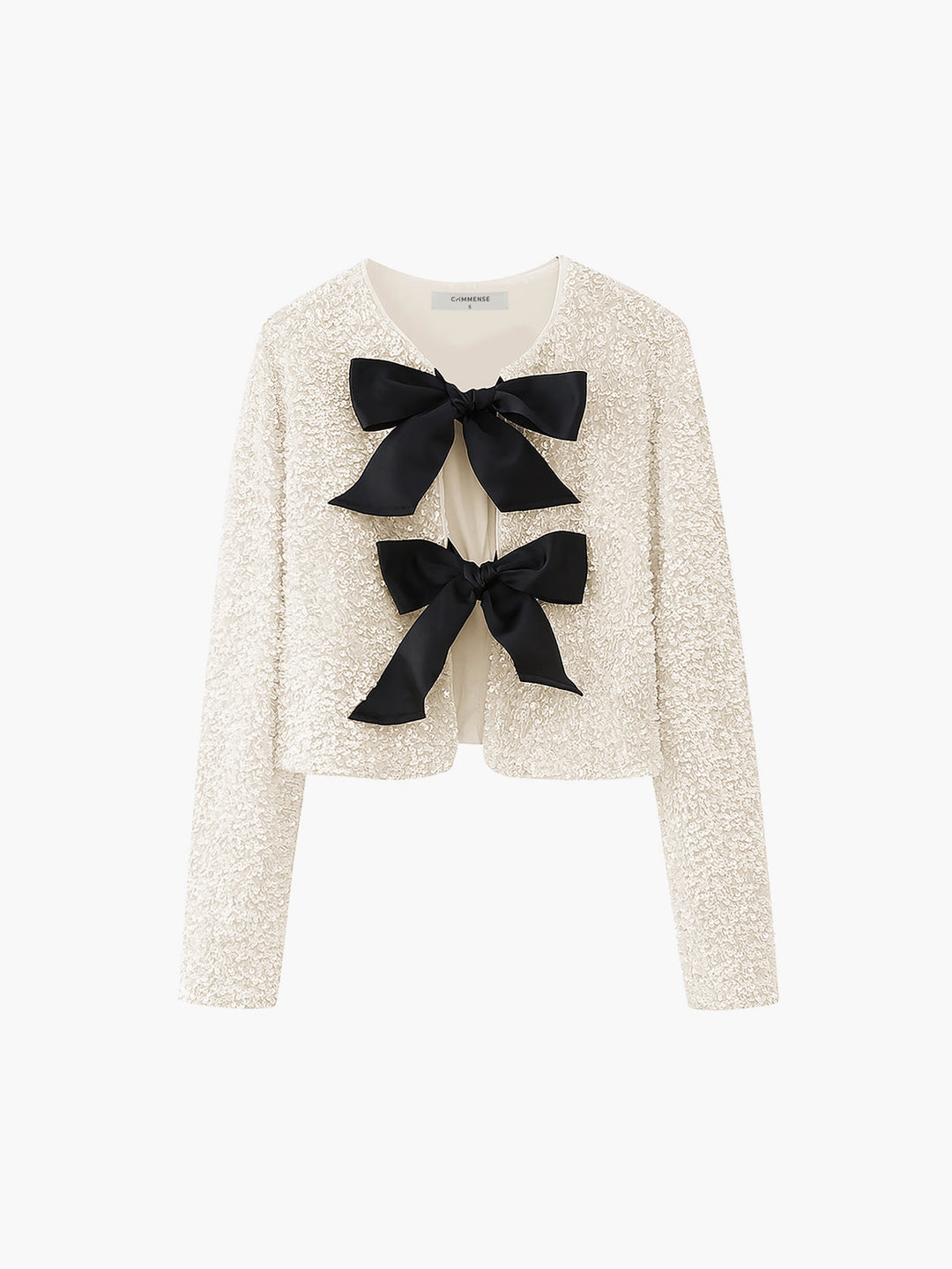 | Velvet Bow Decor Jacket