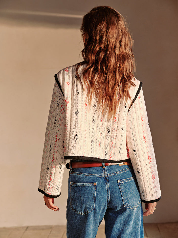 Contrast Piping short jacket