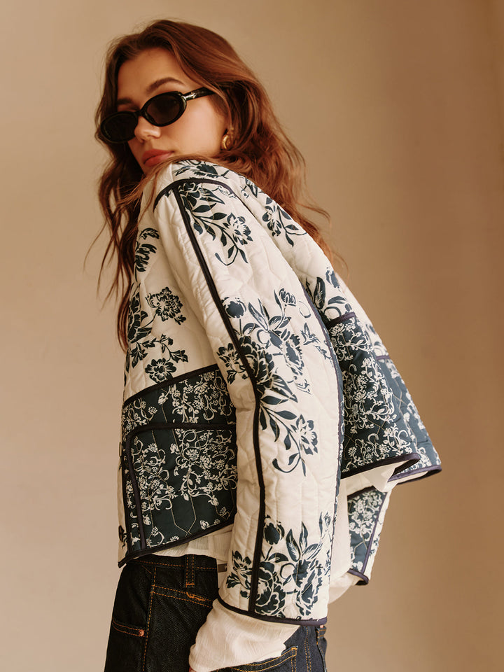 Prwted Piping Cozy jacket