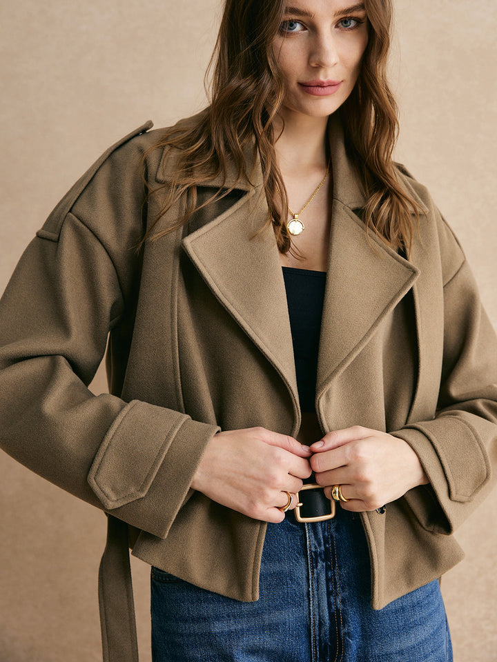 Belt jacket teddy