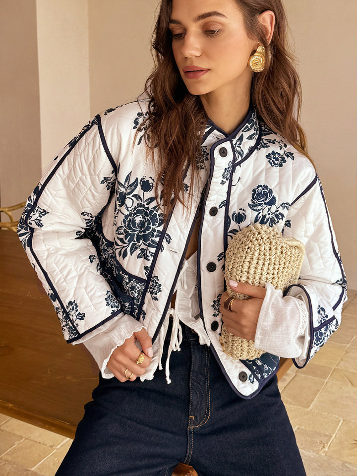 Prwted Piping Cozy jacket