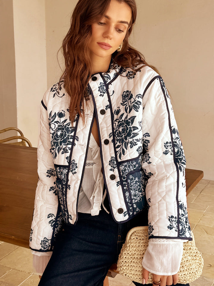 Prwted Piping Cozy jacket