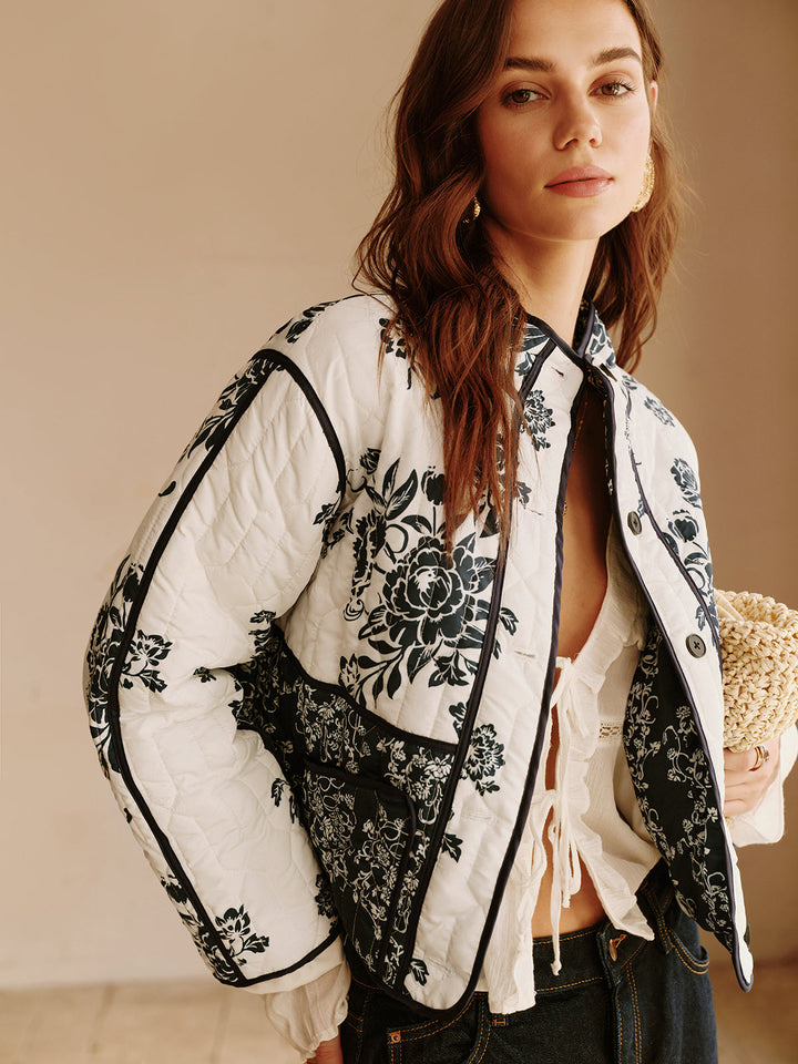 Prwted Piping Cozy jacket