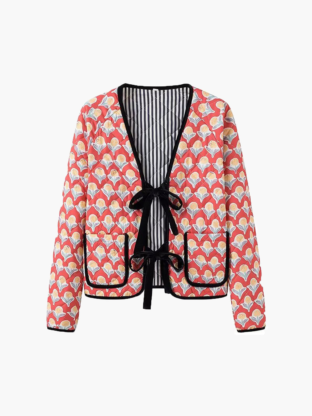 Piping Lace-Up jacket