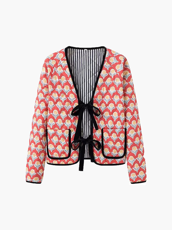 Piping Lace-Up jacket