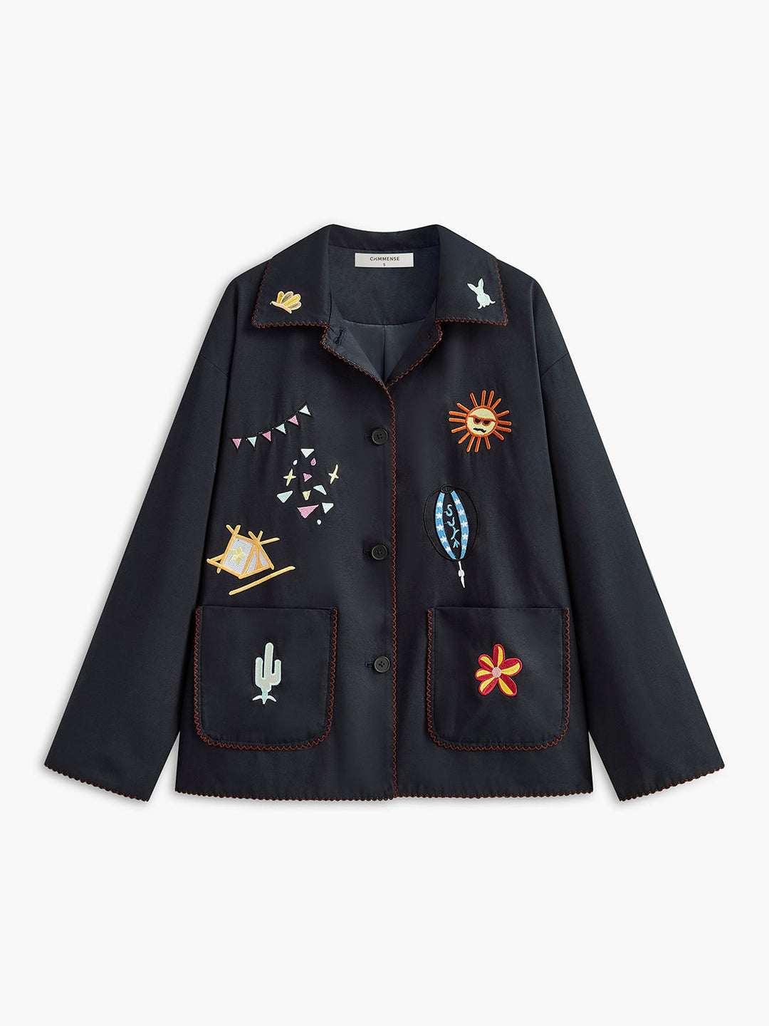 Embroidered Lapel jacket