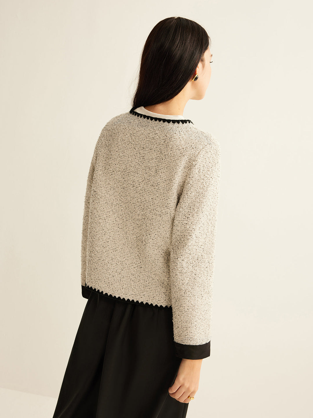 Trim Tweed short jacket