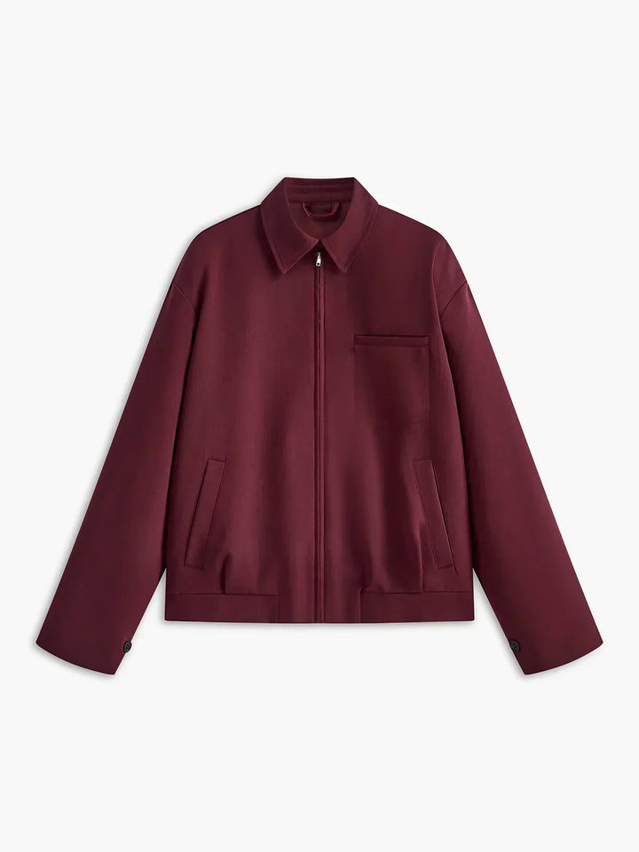 Reversible zip Burgundy jacket
