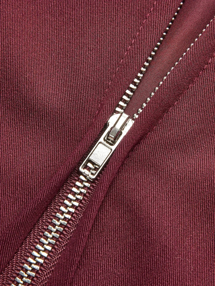 Reversible zip Burgundy jacket