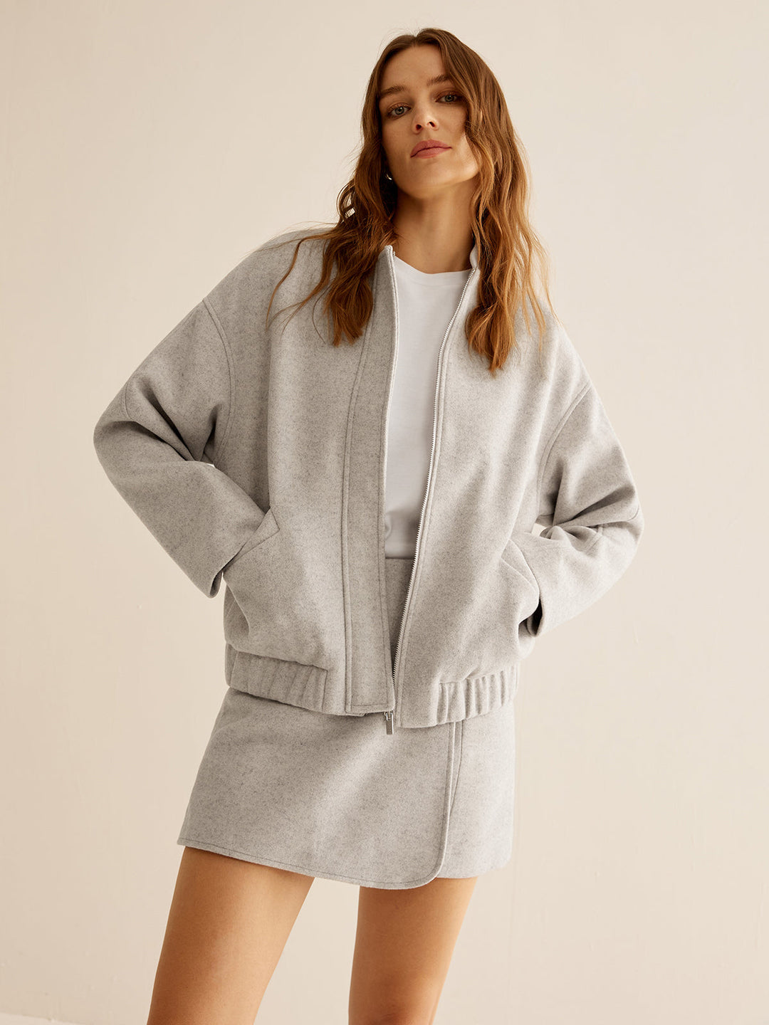 Bags zip warm jacket