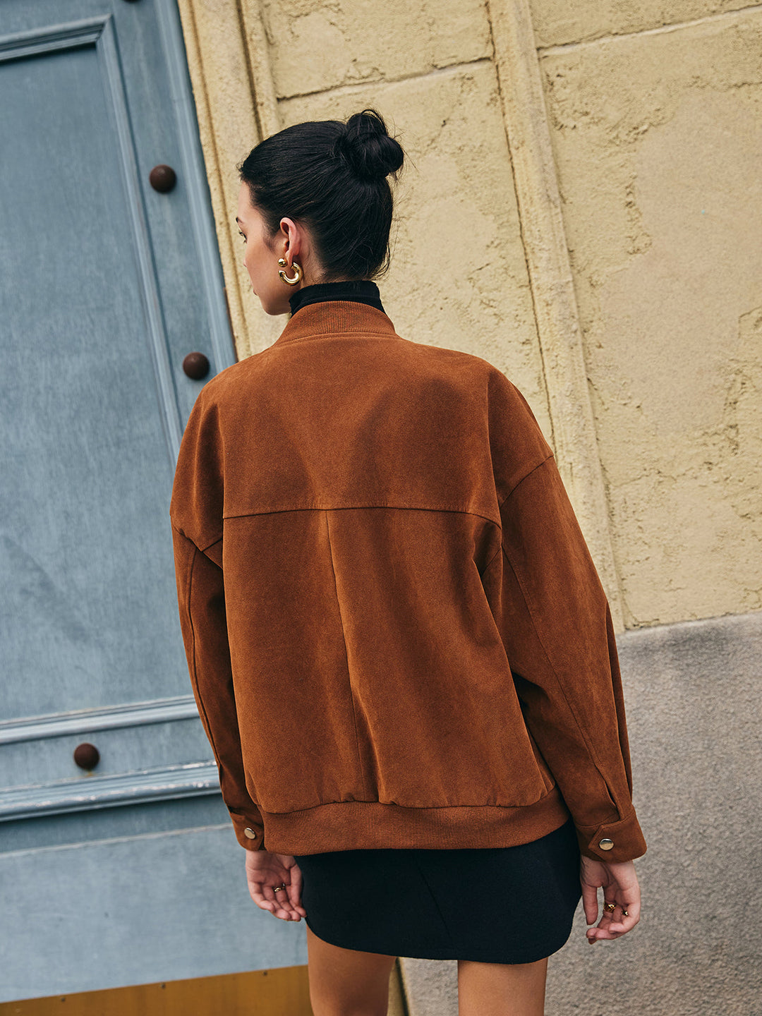 Bags zip suede jacket