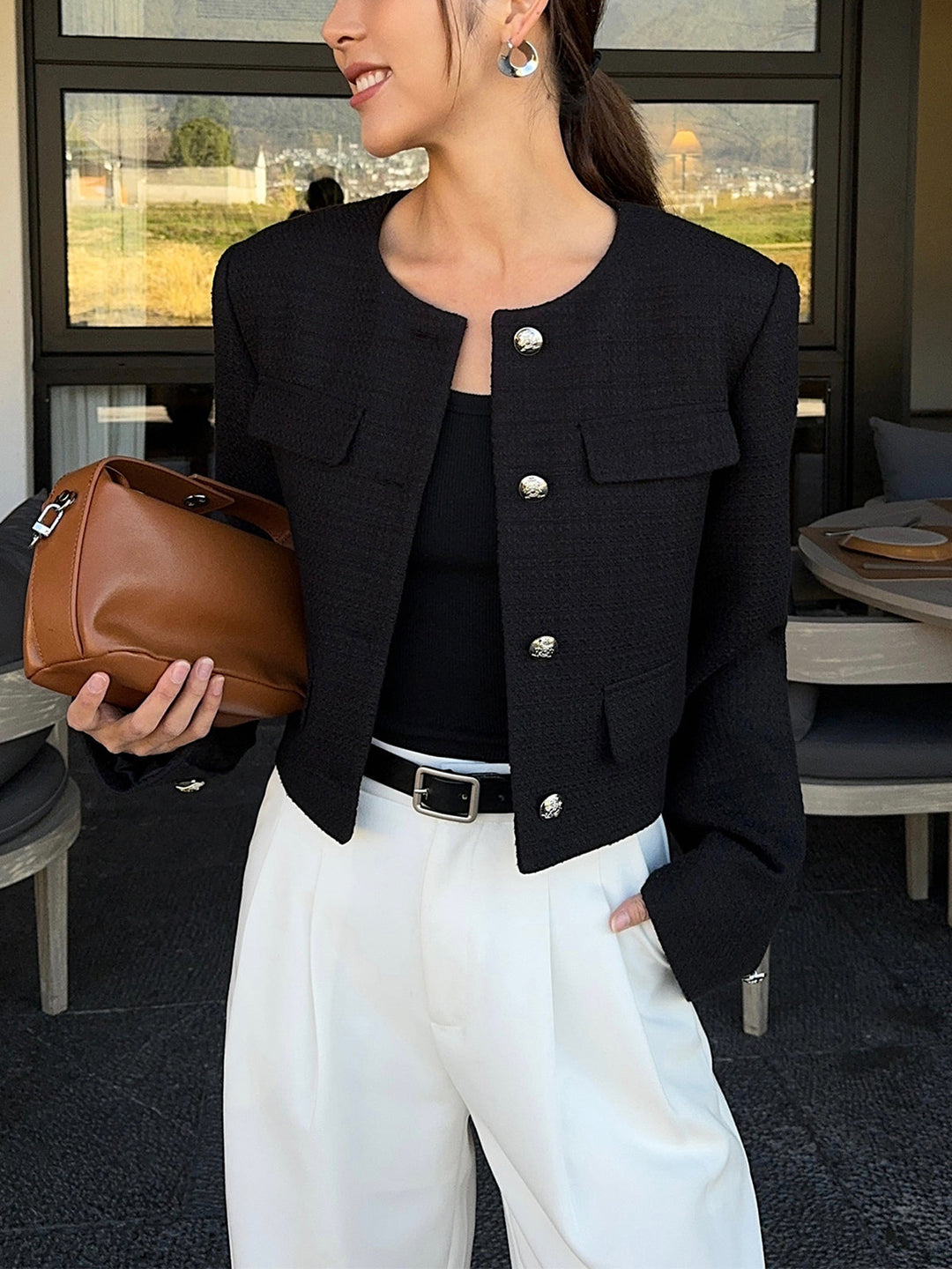 Down Tweed jacket