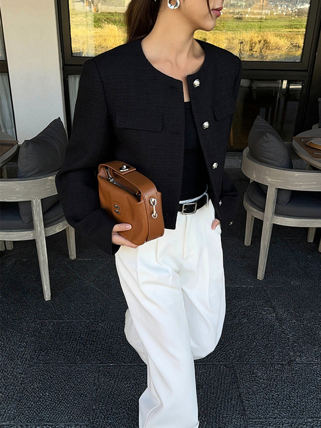 Down Tweed jacket