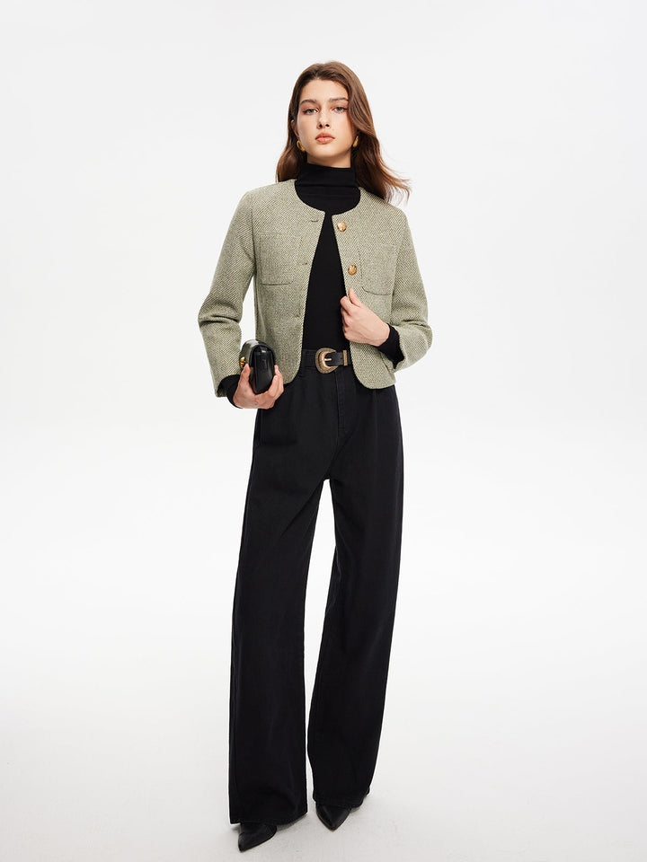 Neck pockets Tweed jacket