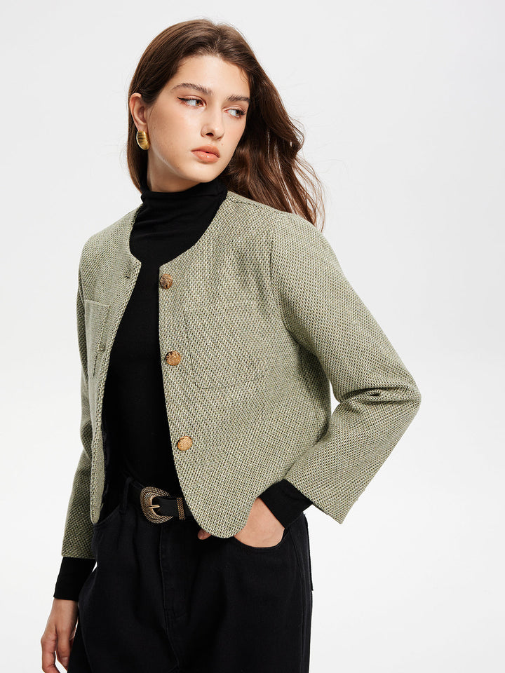 Neck pockets Tweed jacket