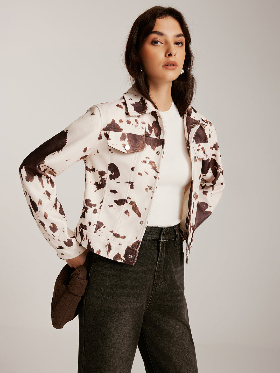 Prwted Tweed short jacket