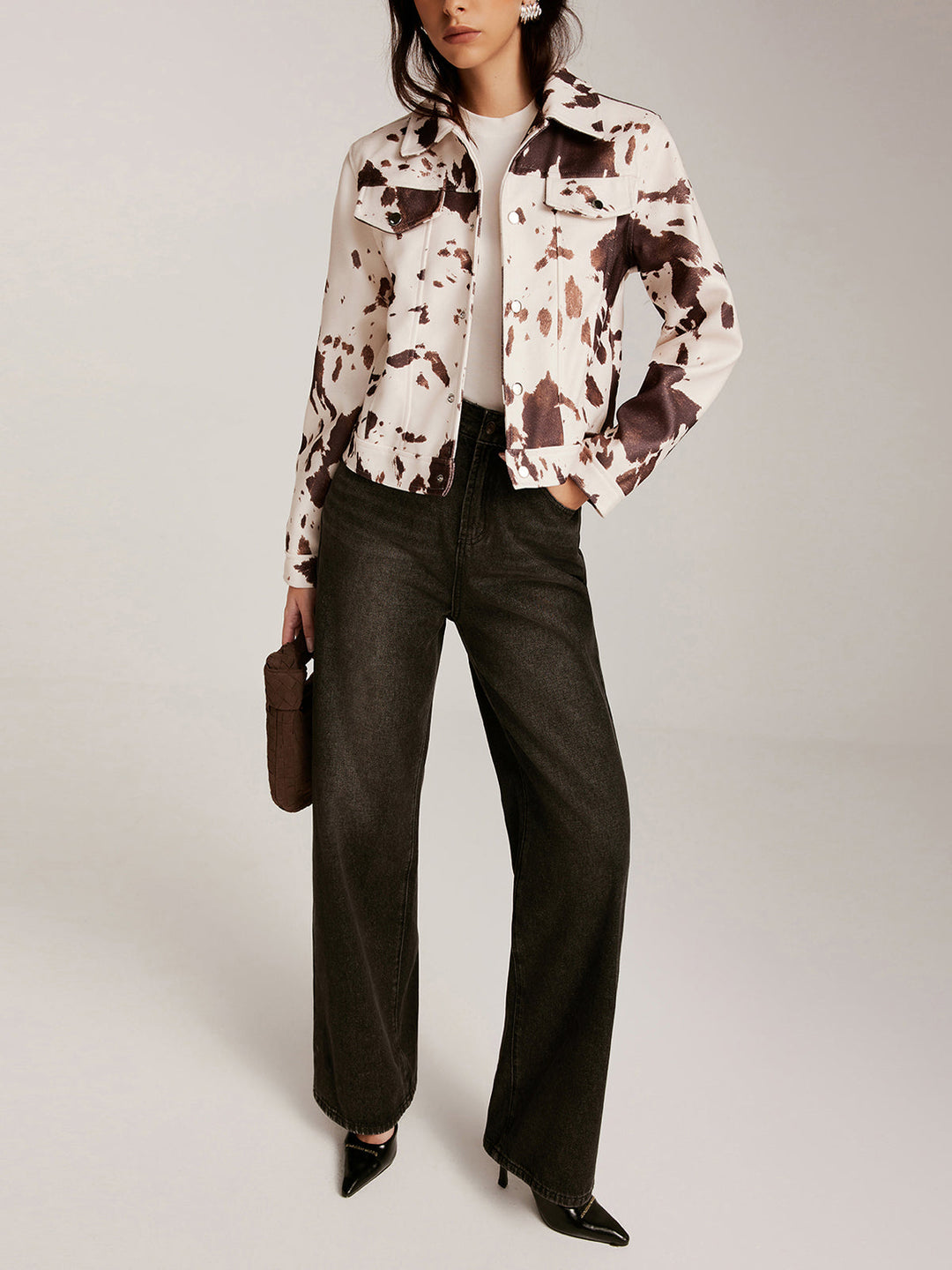 Prwted Tweed short jacket
