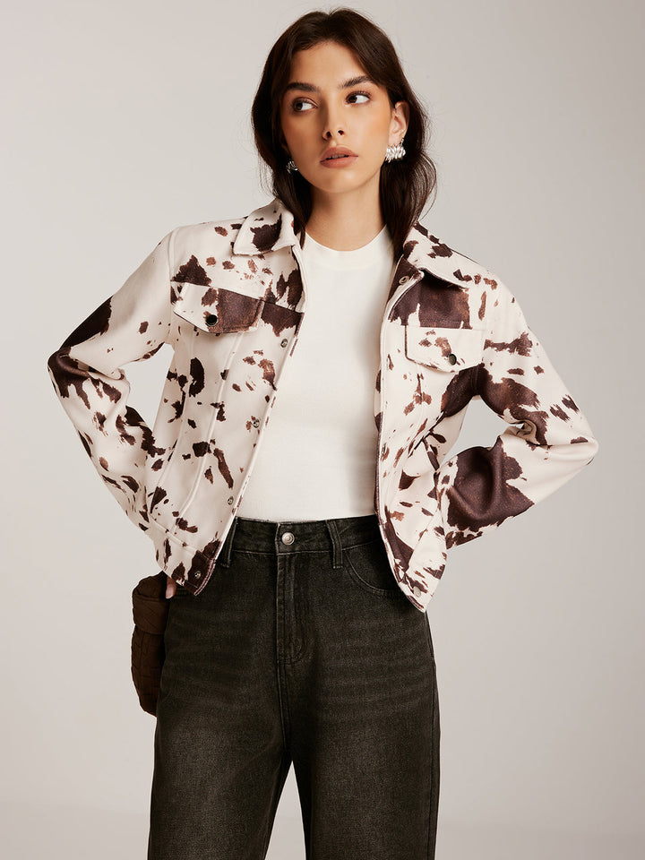 Prwted Tweed short jacket