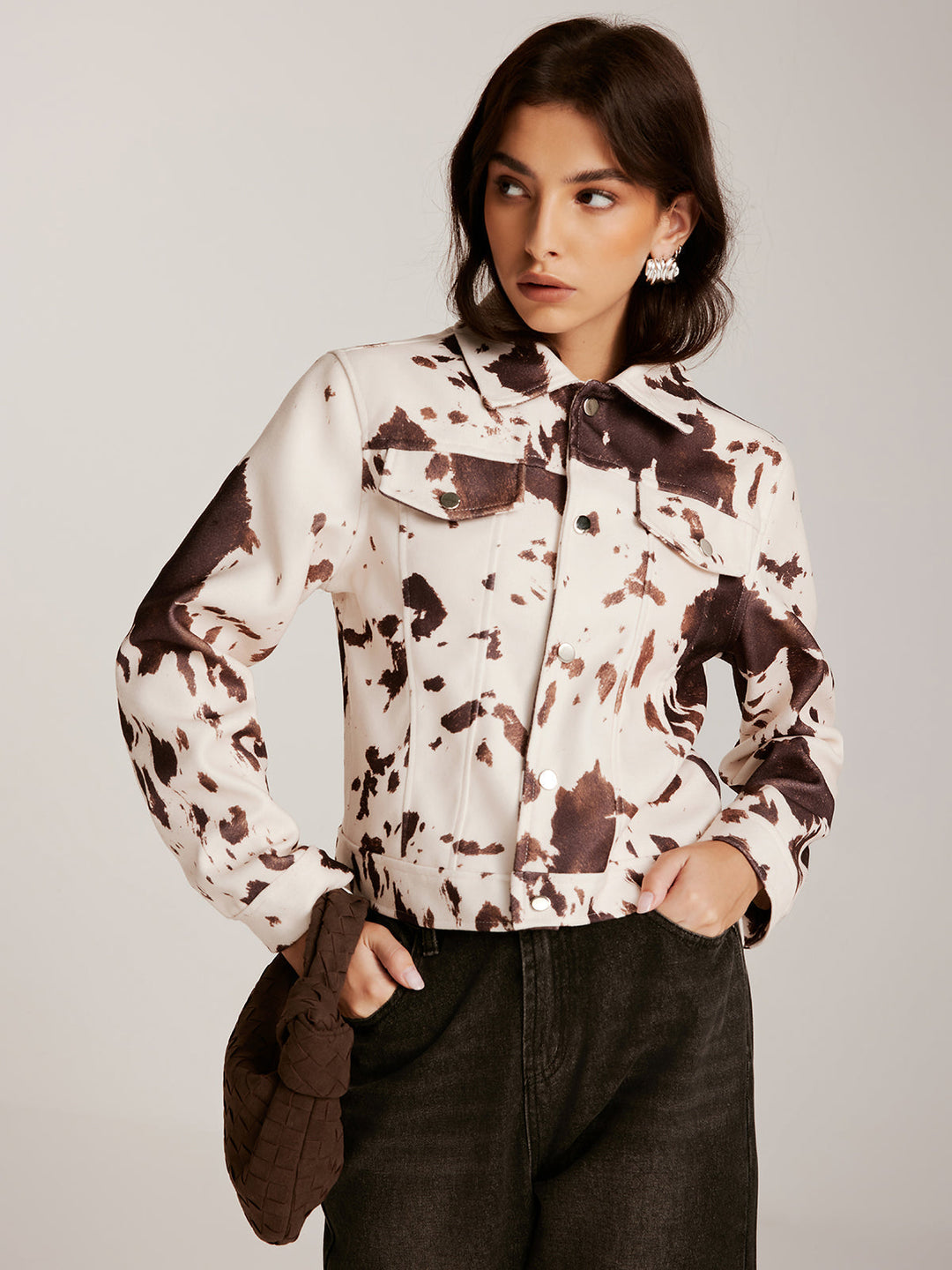 Prwted Tweed short jacket