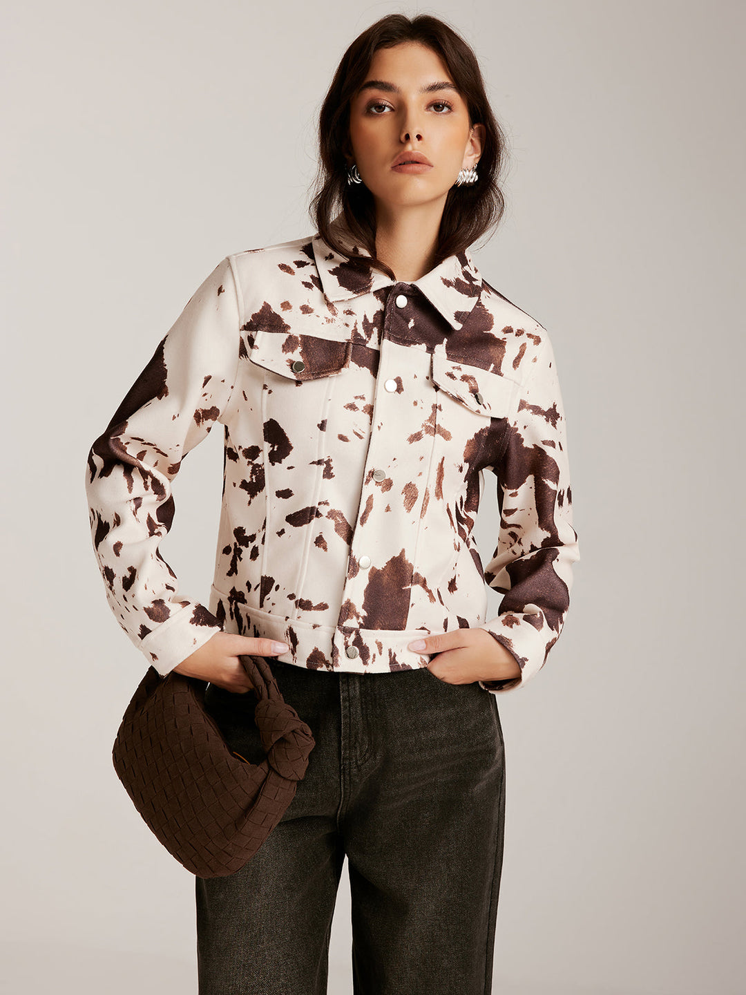 Prwted Tweed short jacket