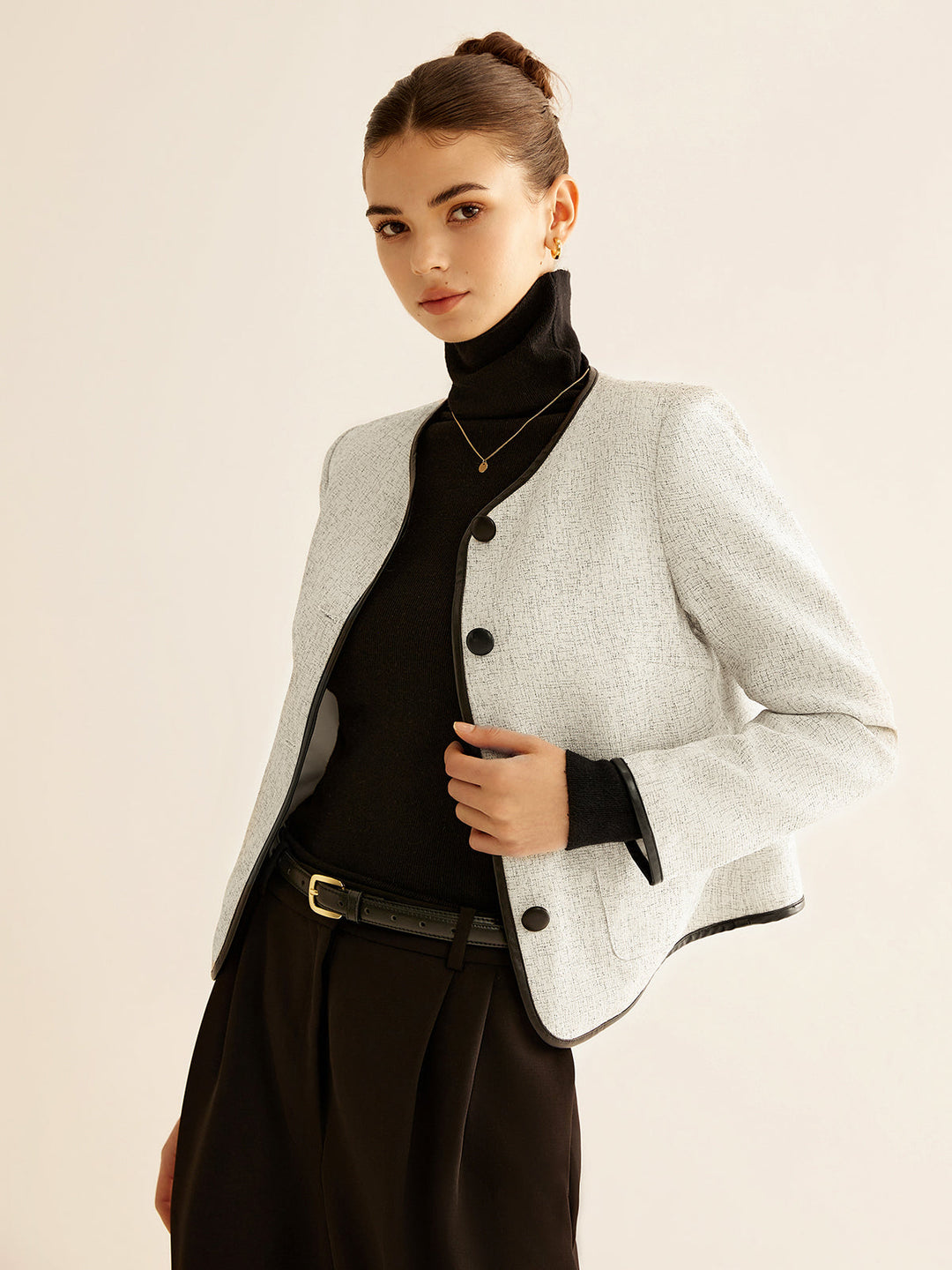 Contrast Trim jacket