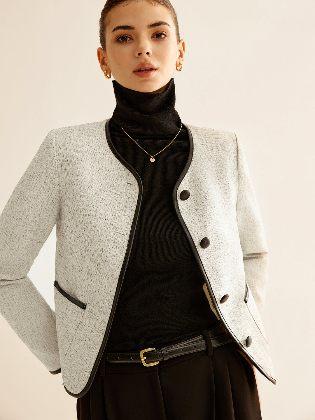 Contrast Trim jacket