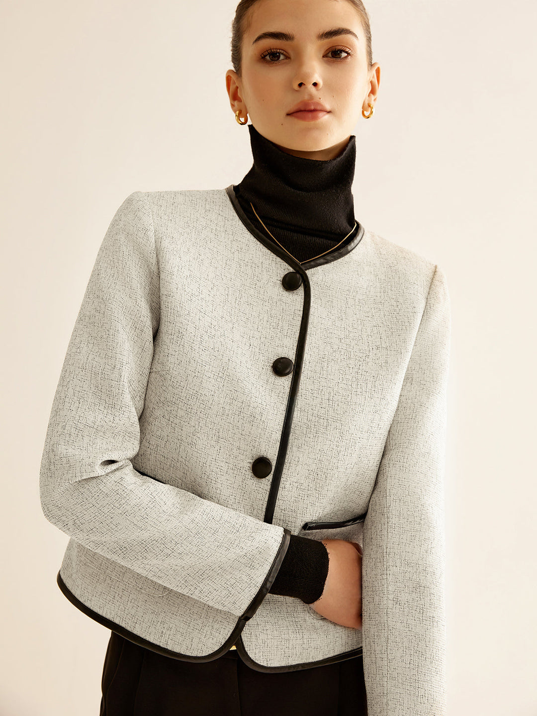 Contrast Trim jacket