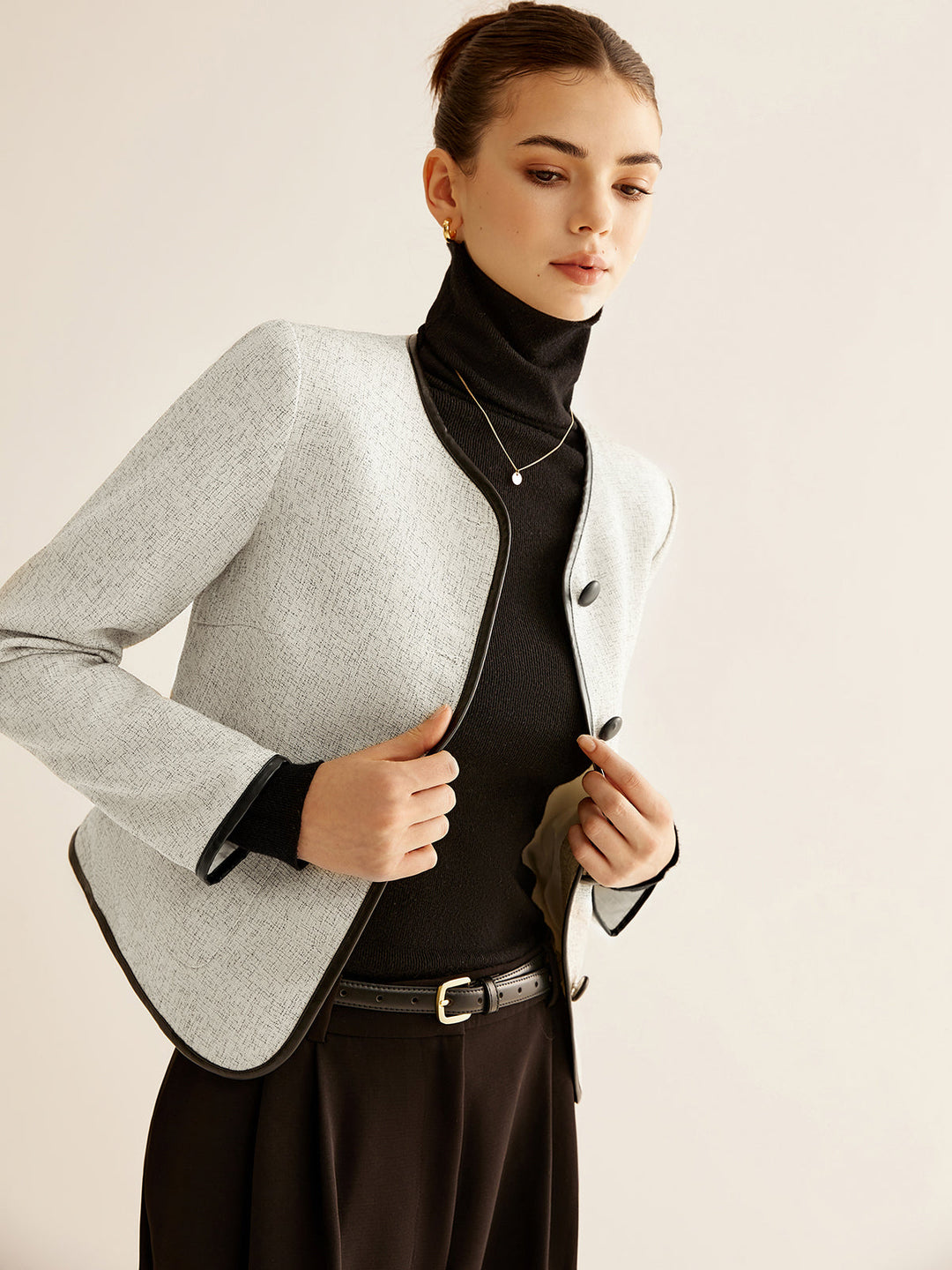 Contrast Trim jacket