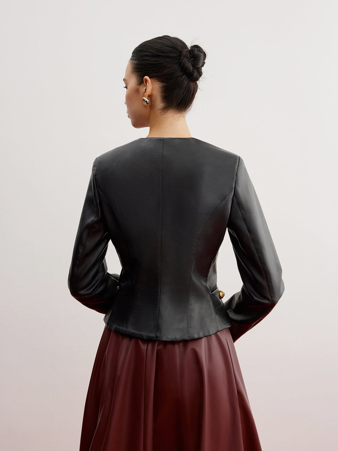 Faux leather Slim jacket