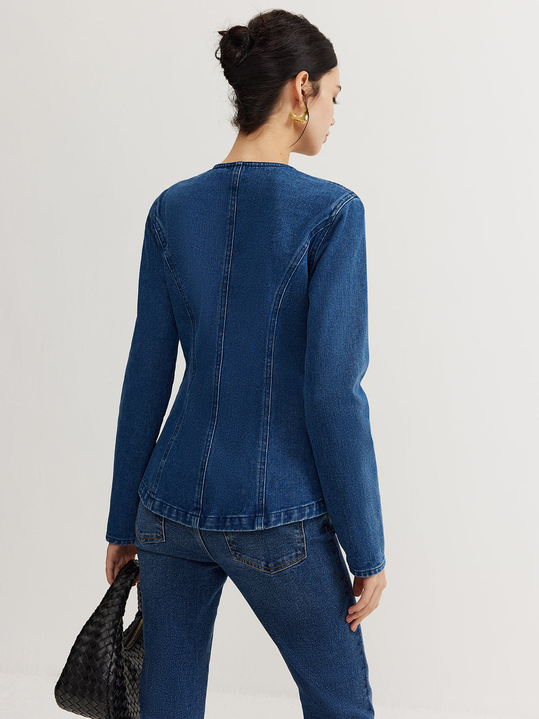 Down denim Slim jacket
