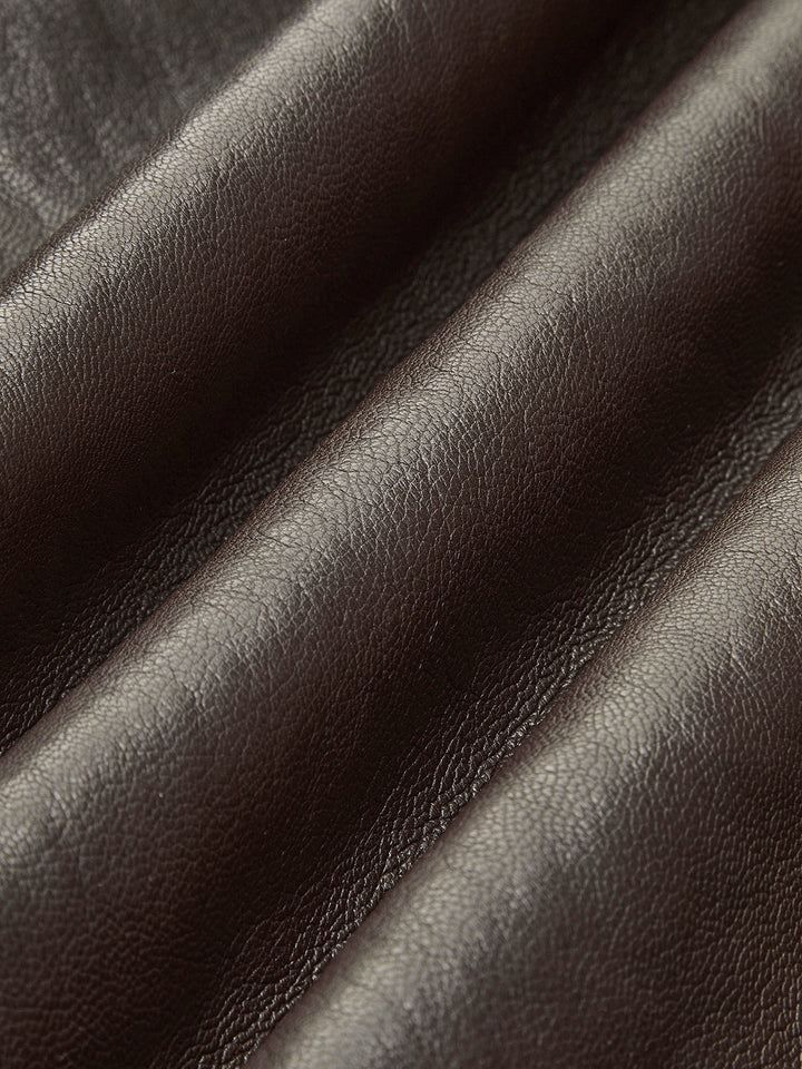 Pu-leather Belt jacket