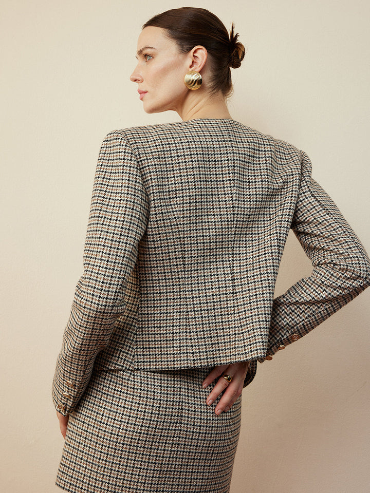 Button short jacket