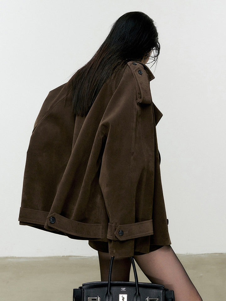 Loose suede jacket