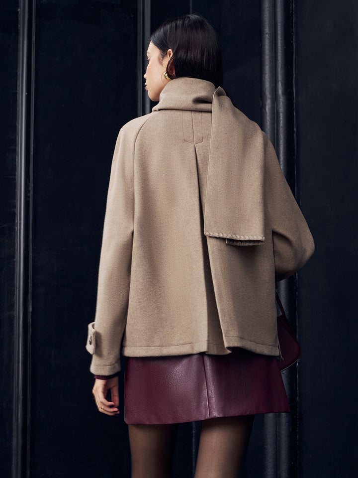 Jacket with Matching button Scarf
