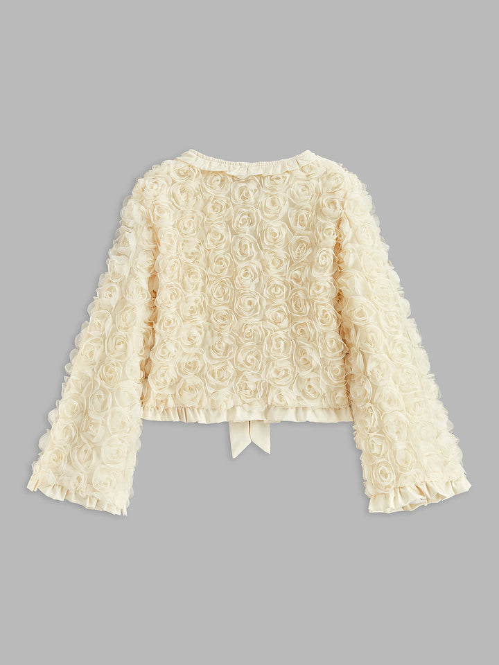 Tie front Rosette jacket