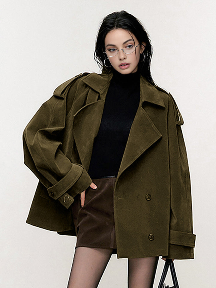 Loose suede jacket