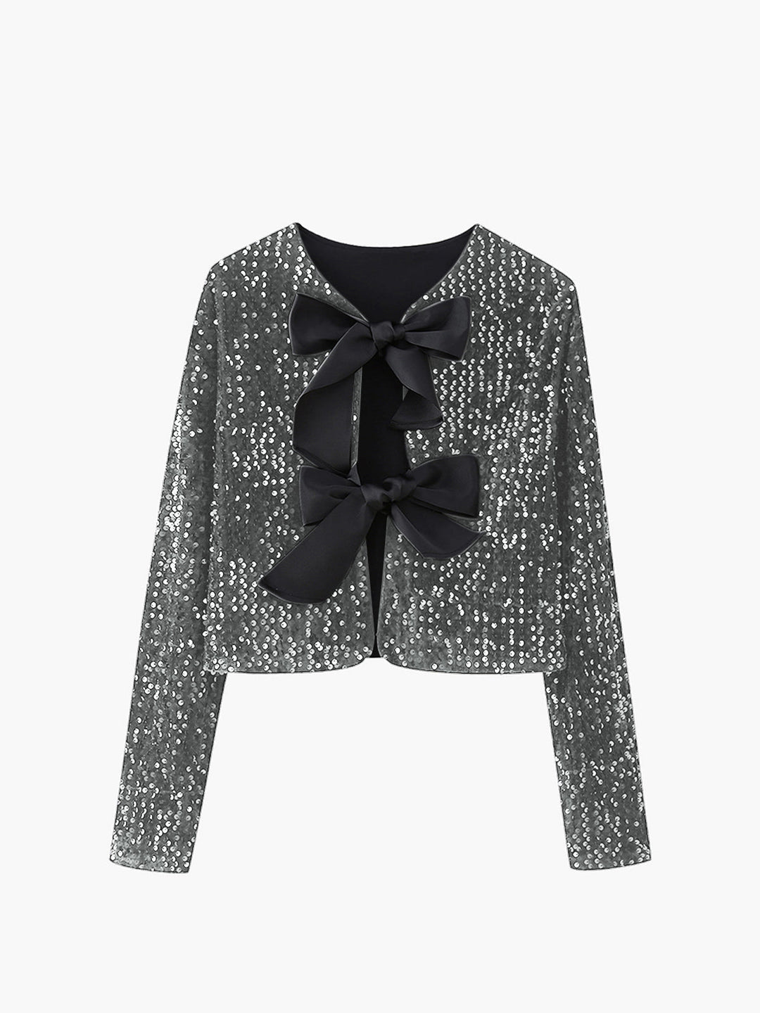 | Velvet Bow Decor Jacket